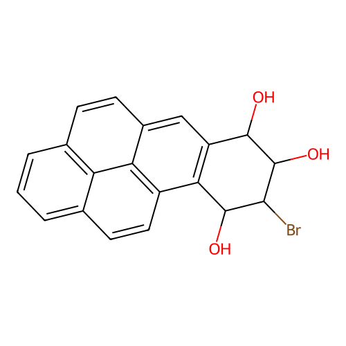 9-Bromo-7,8,10-trihydroxy-7,8,9,10-tetrahydrobenzo(a)pyrene structure