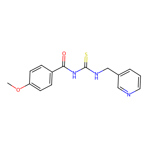 4-methoxy-N-(pyridin-3-ylmethylcarbamothioyl)benzamide structure