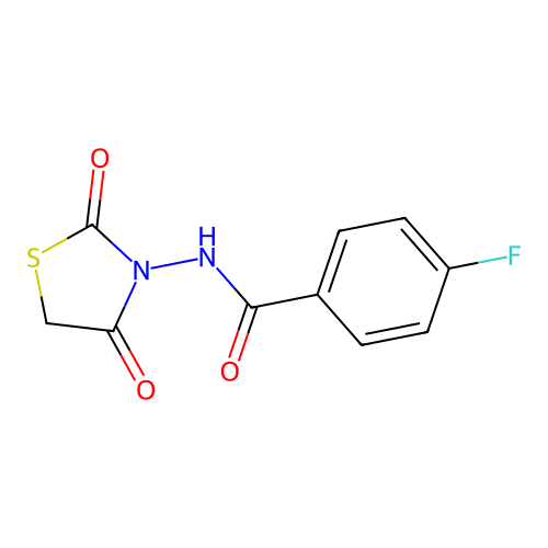 N-(2,4-dioxo-1,3-thiazolidin-3-yl)-4-fluorobenzamide structure