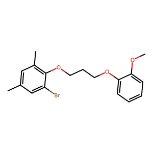 1-Bromo-2-[3-(2-methoxyphenoxy)propoxy]-3,5-dimethylbenzene structure