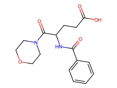 4-Morpholinevaleric acid, gamma-benzamido-delta-oxo-, DL- structure