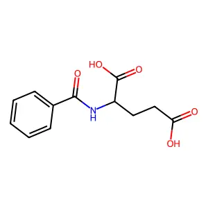 N-benzoylglutamic acid structure