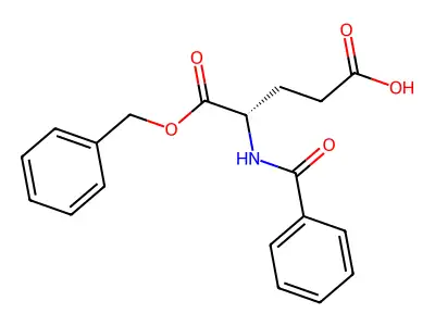 DL-N-Benzoylglutamic acid 1-benzyl ester structure