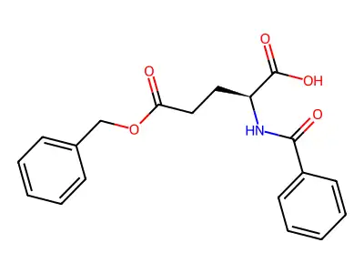 Glutamic acid, N-benzoyl-, 5-benzyl ester, L- structure