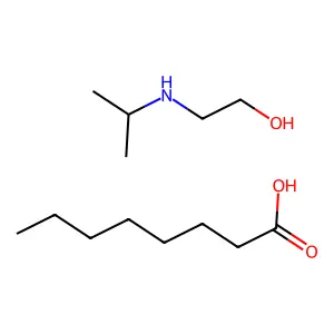 Octanoic acid, compd. with 2-[(1-methylethyl)amino]ethanol (1:1) structure