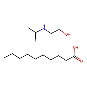 Decanoic acid, compd. with 2-((1-methylethyl)amino)ethanol (1:1) structure