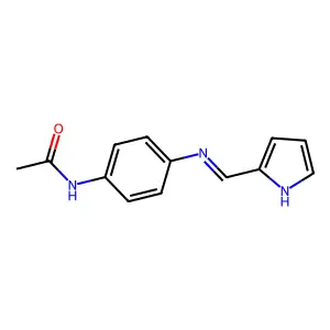 Acetamide, N-[4-[(E)-(1H-pyrrol-2-ylmethylene)amino]phenyl]- structure