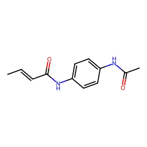 N-(4-acetamidophenyl)but-2-enamide structure