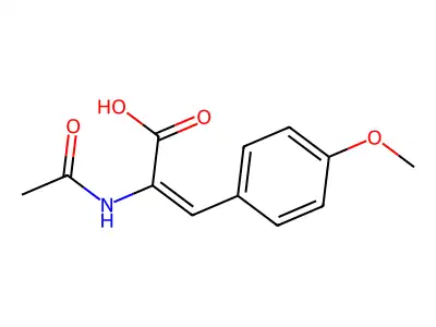 2-乙酰氨基-3-(4-甲氧基苯基)丙-2-烯酸 structure