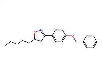Isoxazole, 4,5-dihydro-5-pentyl-3-[4-(phenylmethoxy)phenyl]- structure