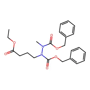ethyl 4-[[methyl(phenylmethoxycarbonyl)amino]-phenylmethoxyc structure
