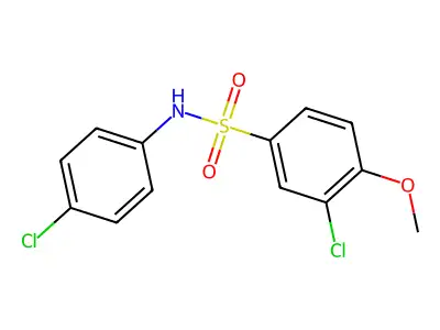 Benzenesulfonamide, 3-chloro-N-(4-chlorophenyl)-4-methoxy- structure