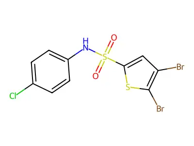 2-Thiophenesulfonamide, 4,5-dibromo-N-(4-chlorophenyl)- structure