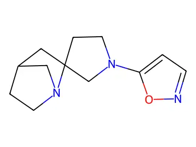 Spiro[1-azabicyclo[2.2.1]heptane-2,3'-pyrrolidine], 1'-(5-isoxazolyl)- structure
