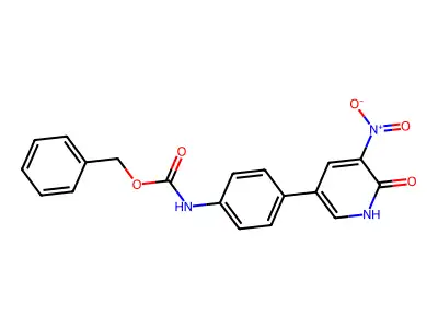 benzyl N-[4-(5-nitro-6-oxo-1H-pyridin-3-yl)phenyl]carbamate structure