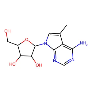 5-Methyl-7-pentofuranosyl-7H-pyrrolo[2,3-d]pyrimidin-4-amine structure