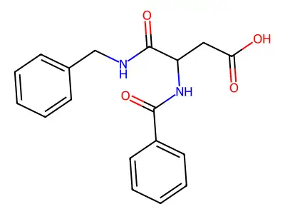 Succinamic acid, 3-benzamido-N-benzyl-, DL- structure