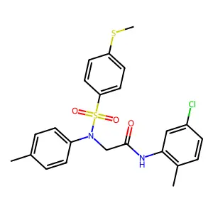 N-(5-chloro-2-methylphenyl)-2-(4-methyl-N-(4-methylsulfanylphenyl)sulfonylanilino)acetamide structure