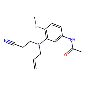 N-(3-((2-cyanoethyl)allylamino)-4-methoxyphenyl)acetamide structure