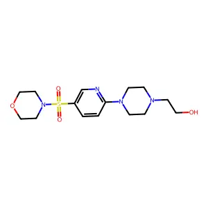 2-[4-(5-Morpholin-4-ylsulfonylpyridin-2-yl)piperazin-1-yl]ethanol structure