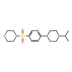 4-[6-(4-Propan-2-ylpiperazin-1-yl)pyridin-3-yl]sulfonylmorpholine structure