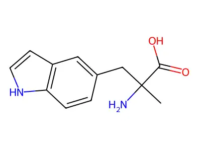2-amino-3-(1H-indol-5-yl)-2-methylpropanoic acid structure