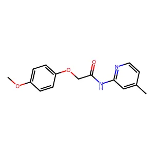 2-(4-methoxyphenoxy)-N-(4-methylpyridin-2-yl)acetamide structure