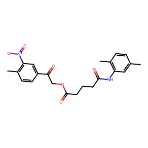 2-(4-methyl-3-nitrophenyl)-2-oxoethyl 5-[(2,5-dimethylphenyl)amino]-5-oxopentanoate structure