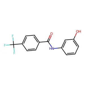 N-(3-hydroxyphenyl)-4-(trifluoromethyl)benzamide structure