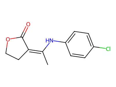 2(3H)-Furanone, 3-[1-[(4-chlorophenyl)amino]ethylidene]dihydro-, (Z)- structure