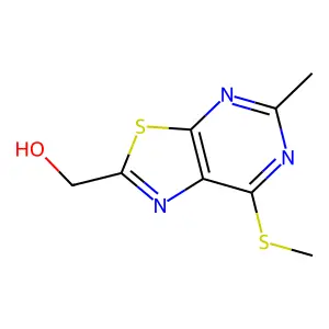 [5-Methyl-7-(methylsulfanyl)[1,3]thiazolo[5,4-d]pyrimidin-2-yl]methanol structure