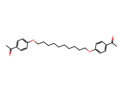 1,1'-[1,10-Decanediylbis(oxy-4,1-phenylene)]bis[ethanone] structure