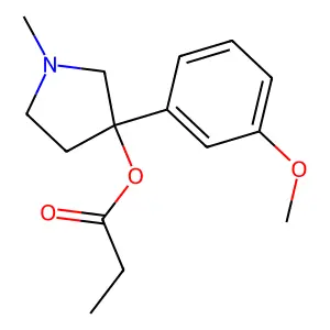 3-(3-Methoxyphenyl)-1-methylpyrrolidin-3-yl propanoate structure
