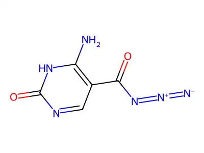6-Amino-2-oxo-1,2-dihydropyrimidine-5-carbonyl azide structure