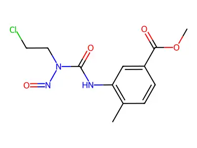 p-Toluic acid, 3-(3-(2-chloroethyl)-3-nitrosoureido)-, methyl ester structure