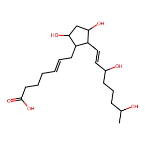 7-[2-(3,7-二羟基辛-1-烯基)-3,5-二羟基环戊基]庚-5-烯酸 structure
