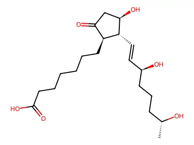 19R-Hydroxy-PGE1 structure
