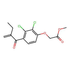 Acetic acid, [2,3-dichloro-4-(2-methylene-1-oxobutyl)phenoxy]-, methyl ester structure