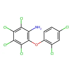 2,3,4,5-Tetrachloro-6-(2,4-dichlorophenoxy)aniline structure