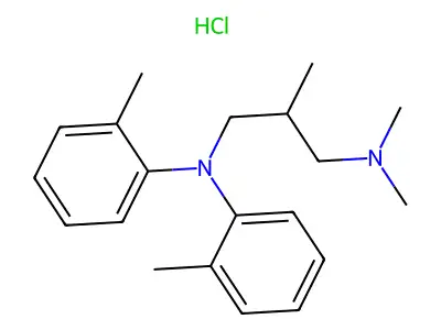 N',N'-Bis(2-methylphenyl)-N,N,2-trimethyl-1,3-propanediamine hydrochloride structure