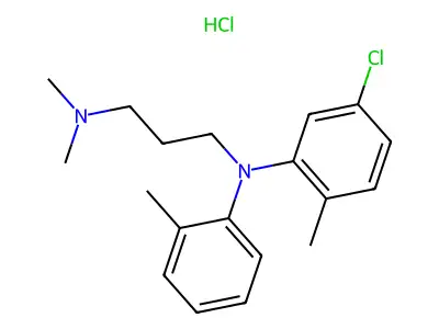 1,3-Propanediamine, N-(5-chloro-2-methylphenyl)-N',N'-dimethyl-N-(2-methylphenyl)-, monohydrochloride structure