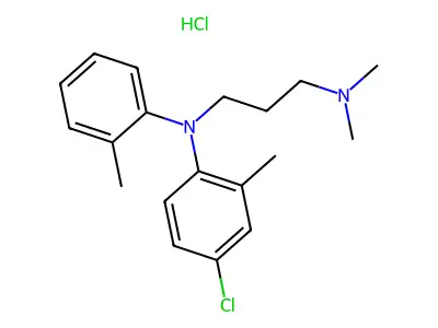 1,3-Propanediamine, N-(4-chloro-2-methylphenyl)-N',N'-dimethyl-N-(2-methylphenyl)-, monohydrochloride structure