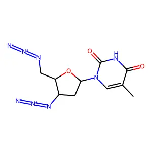Thymidine, 3',5'-diazido-3',5'-dideoxy-3',5'-Diazido-3'-deoxythymidine structure