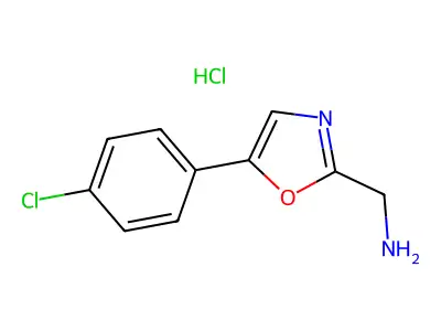 2-Oxazolemethanamine, 5-(4-chlorophenyl)-, monohydrochloride structure