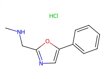 2-Oxazolemethanamine, N-methyl-5-phenyl-, monohydrochloride structure