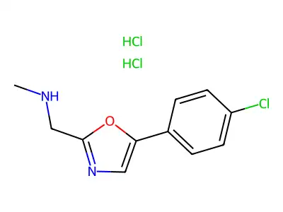 2-Oxazolemethanamine, 5-(4-chlorophenyl)-N-methyl-, dihydrochloride structure