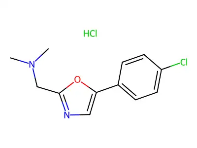 2-Oxazolemethanamine, 5-(4-chlorophenyl)-N,N-dimethyl-, monohydrochloride structure