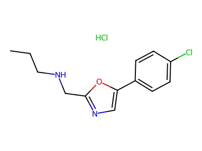2-Oxazolemethanamine, 5-(4-chlorophenyl)-N-propyl-, monohydrochloride structure