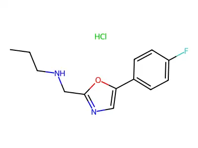 2-Oxazolemethanamine, 5-(4-fluorophenyl)-N-propyl-, monohydrochloride structure