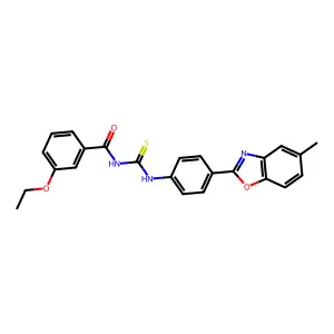 3-ethoxy-N-{[4-(5-methyl-1,3-benzoxazol-2-yl)phenyl]carbamothioyl}benzamide structure